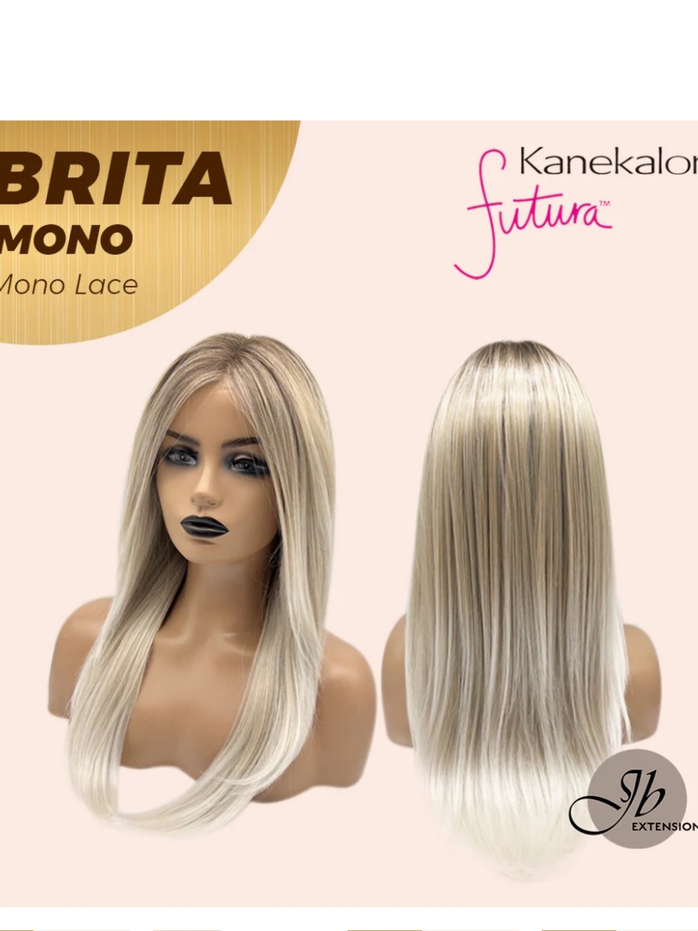 JB Extension Brita Mono 22” Light Blonde 6x5 Full Mono Hand-Tied Glueless Wig